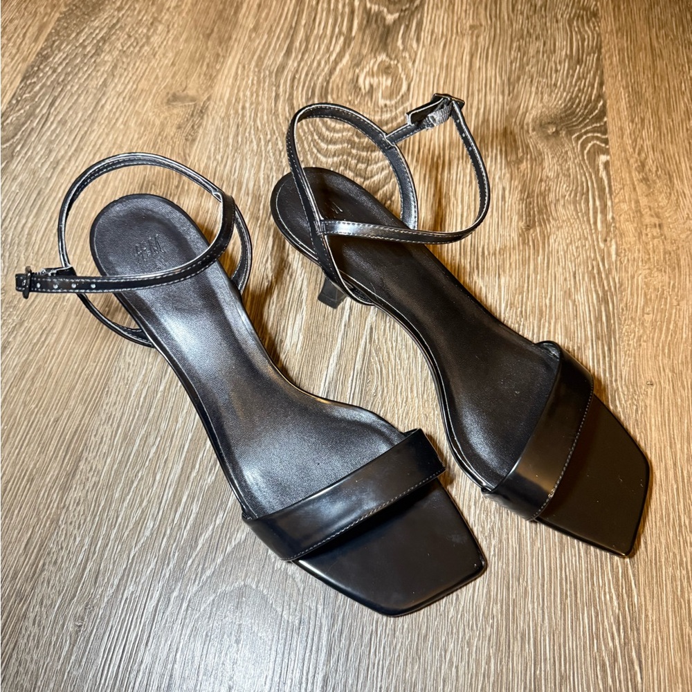 H&M Black Strappy Heels
